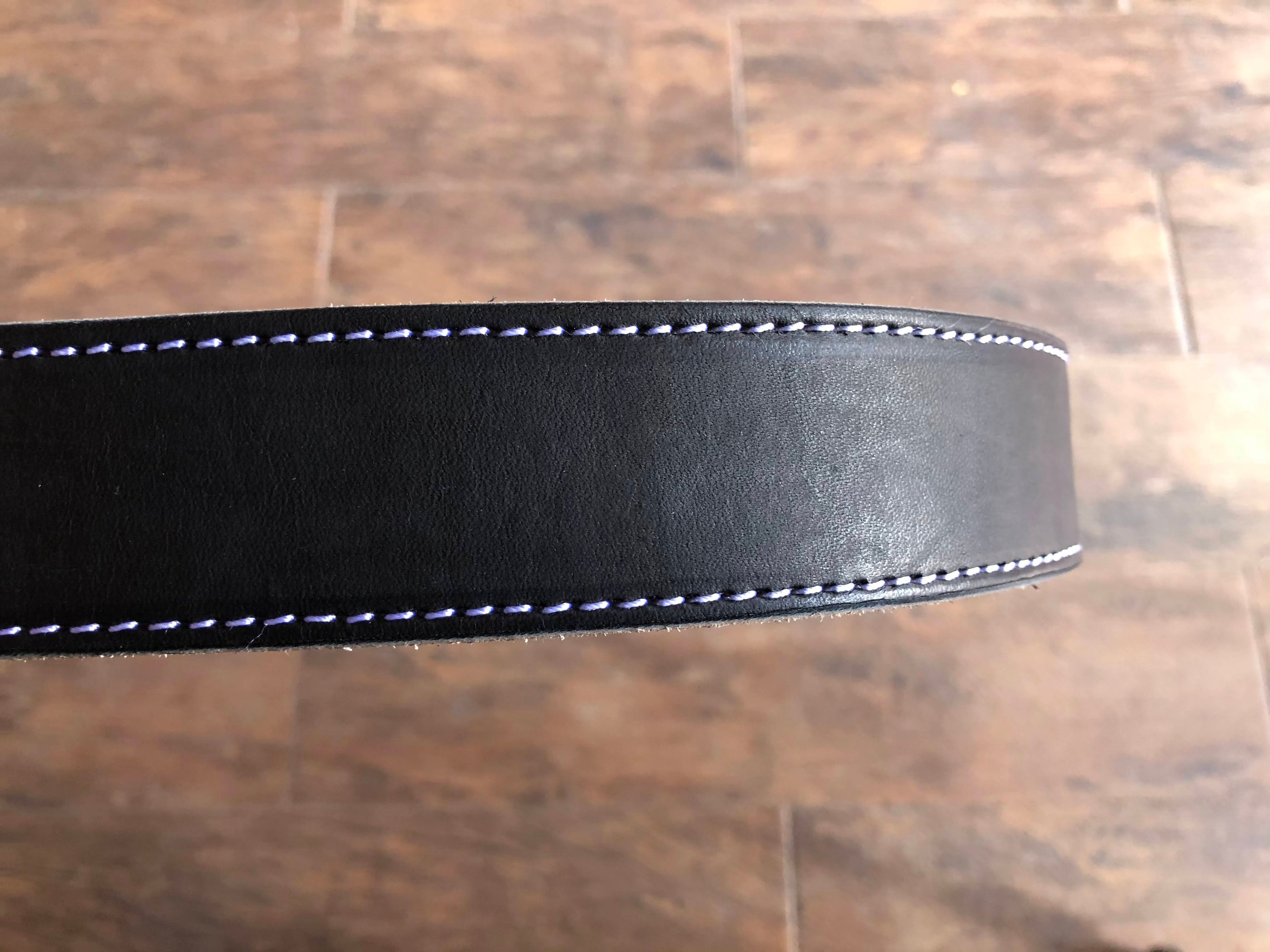Cinto Liso de Cuero de Res - Negro